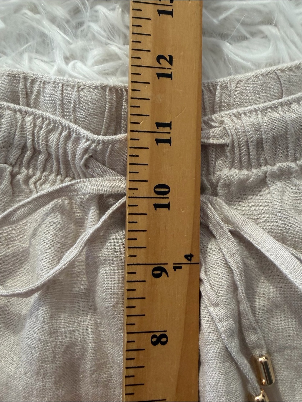 C&C California Women’s Wide Leg Linen Pants Size Medium Cream Pull On Vacation - Picture 7 of 9
